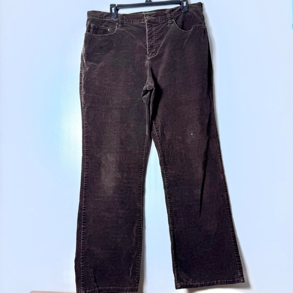 Lauren‎ Ralph Lauren Jeans Co. Corduroy Pants Straight Leg Casual Brown Size 16W - Picture 1 of 7